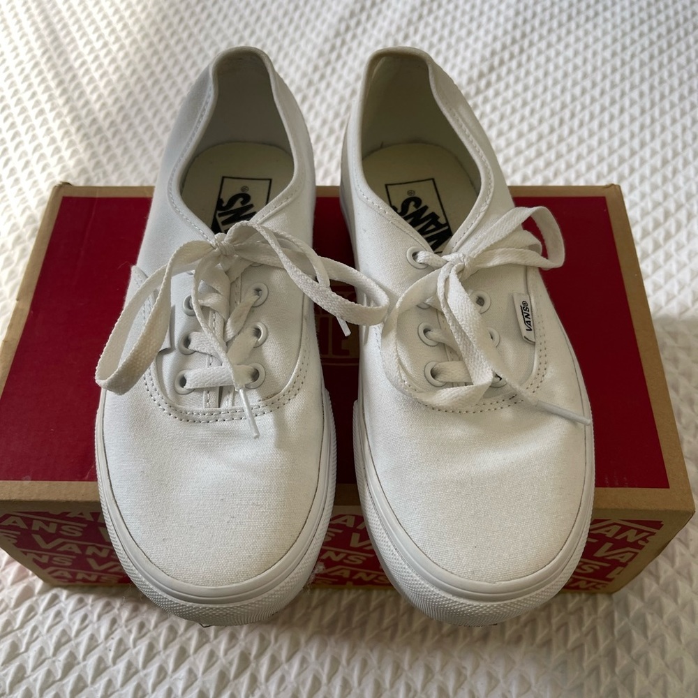 Platform All white Vans